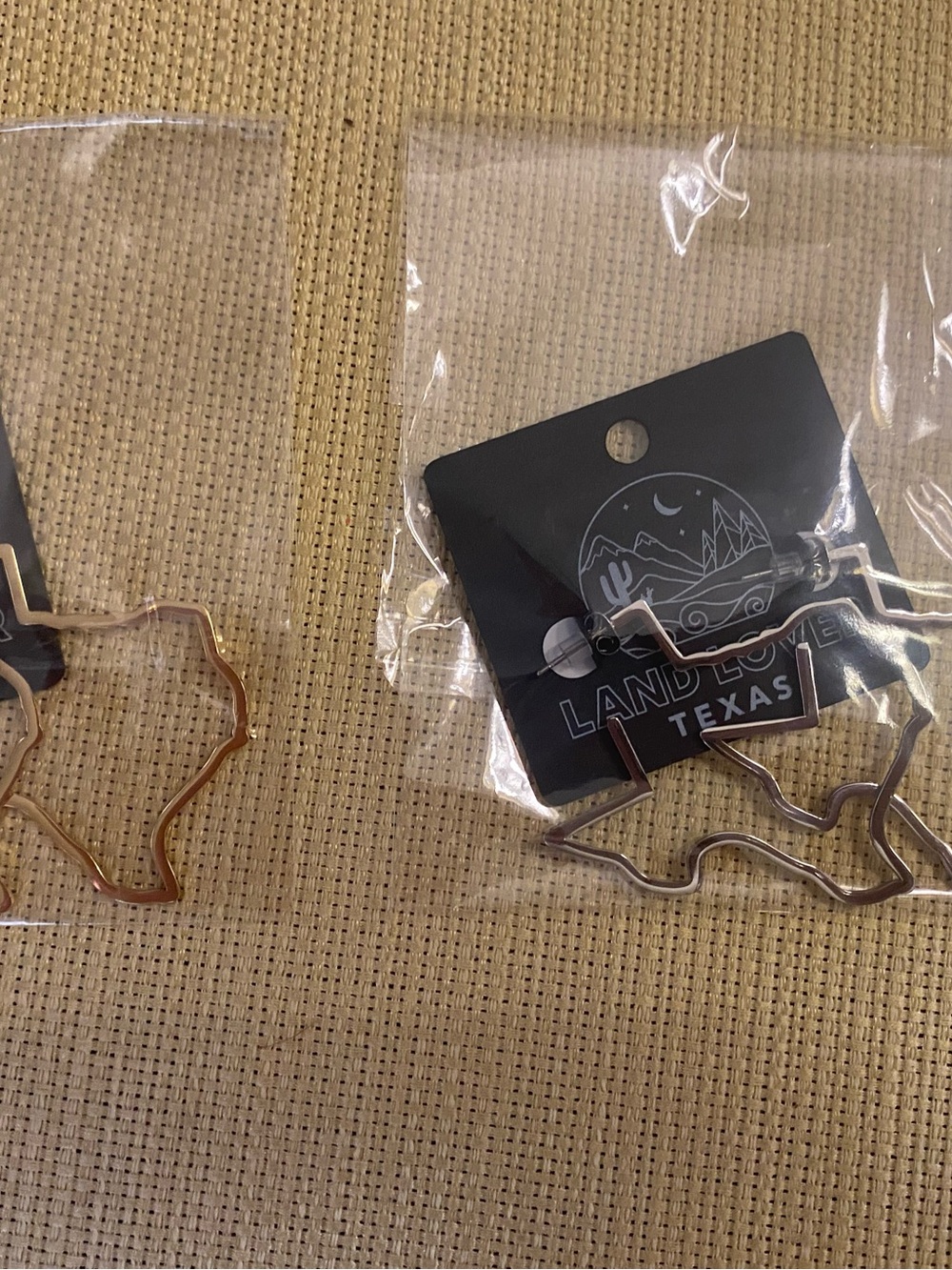 Gold Texas-Shaped Hoop Earrings